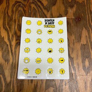 Scratch n sniff lemon vintage stickers